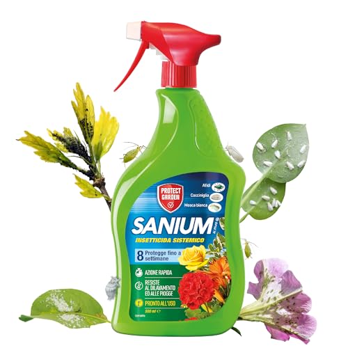 Protect Garden Sanium AL PFnPO, Insetticida Sistemico Pronto Uso. Elimina Afidi, Cocciniglia, Mosca Bianca. Rapida Azione Abbattente. Fino a 8 Settimane di Protezione 500ml
