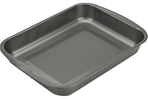 GoodCook 04048 Metal Utensil Nonstick Roast Pan, Easy Clean Dishwasher Safe, 11.5 Inch x 15.5, Silver (388998)