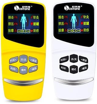 WE&amp;ZHE Rechargeable Digital Meridian Massage Instrument Multi-Functional Meridian Physiotherapy Instrument Voice Electronic Broadcast Cervical Massage , white , 142 (l)66 (w) 17 (high) mm