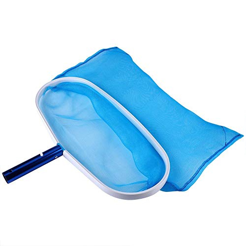 Swimming Pool Leaf Rake, Aluminium Frame High Density Filter Net for Pool Pond Hot Tub Fountain Debris Cleaning Labour Saving Fine Mesh Scoop Safe Edgeless Design