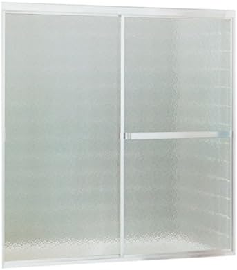 Sterling Plumbing 690B-52T Bath Door Bypass 56-7/16"H x 47-52"W Hammered Glass Silver