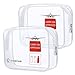 TSA Approved Clear Travel Toiletry Bag, Premium EVA Waterproof Travel Bag with Upgraded Zipper, Airline 3-1-1 Carry On Compliant Bag for Men&Women by GradeCode(2 Pack)- Great for Personal Items