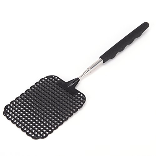 1 Pcs Stainless Steel Fly Swatter,Telescopic Extendable Fly Swatter Anti Mosquito Pest Pest Control BY DINGJN