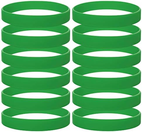 GOGO 60 PCS Silicone Bracelets Adult-Sized Rubber Band Bracelets Wristbands for Party
