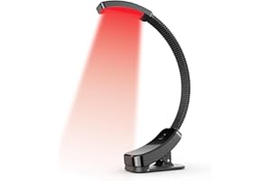 Mito Red Light - Flex Reader - Red Light Book Lights for Reading at Night - Portable, Rechargeable Book Light Clip On with 360° Gooseneck - Reading Lights for Books in Bed