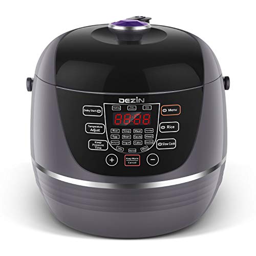 Dezin Electric Pressure Cooker 6 Qt 10-in-1 Programmable Pressure Cooker, Slow Cooker, Rice Cooker, Sauté, Yogurt, Cakes, Hot Pot, Steamer, Warmer, and Sterilizer with Stainless Steel Pot, Steam Rack - Thumbnail 7