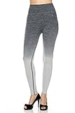 2LUV Women's High Waisted Seamless Ombre Yoga Leggings Black L (US-SL01-ACTIVE WEAR)