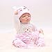 OtardDolls Reborn Baby Dolls Lifelike Realistic Sleeping Girl with Puppy Clothes Soft Vinyl Children Gifts (Lovely Puppy)