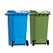Juvale Set of 2 Mini Curbside Trash Recycling Pencil Pen Holder Desk Storage Organizer Caddy for Office, Work and School Stationery Supplies - Blue and Green