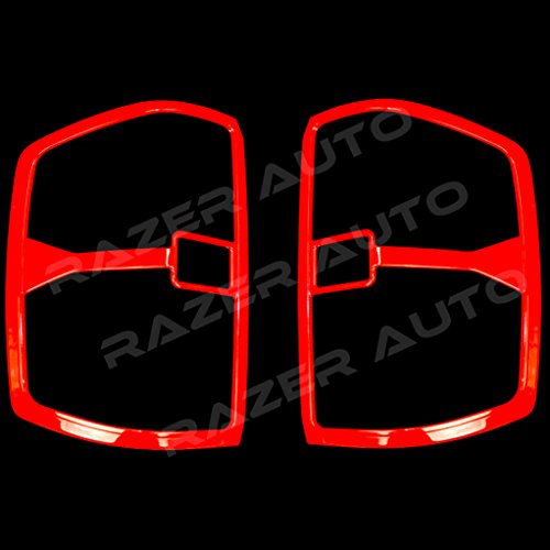 Razer Auto 2014-2015 Chevy Chevrolet Silverado 1500 Victory RED Taillight Trim Cover