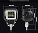 2PCS 3 inch 6500K 40W White Fog Light 10-80V DC Waterproof Square LED White Angel Eye Light Strip Off-Road Vehicle Boat Led Work Light Motorcycle Light Jeep ATV UTV SUV Boat Marine 4X4