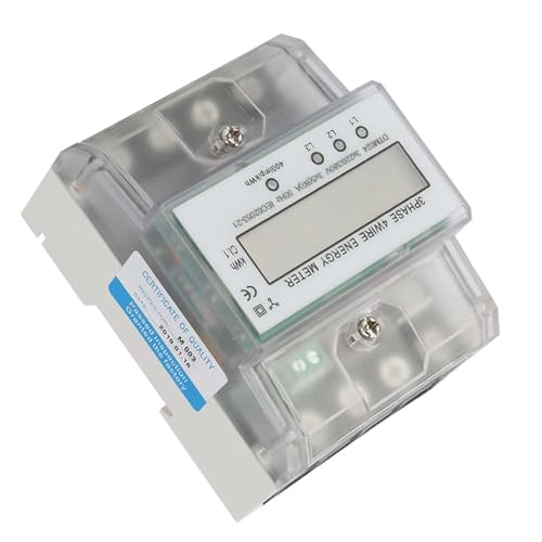 LiebeWH Medidor de Potencia Trifásico Pantalla LCD Digital Medidor de Energía 220/380V 5-80A
