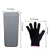 Heat Resistant Mat Pouch and Heat Resistant Glove for Curling Irons, Hair Straightener, Flat Irons and Other Hair Styling Tools 11.5