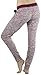 ToBeInStyle Women's Heathered French Terry Jogger Pants - Burgundy - Large