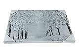 Clever Creations Snowy Path Light Up Poster | Sparkling Canvas Wall Art with Bright LED Lighting | 15.75