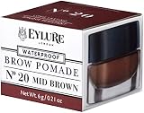 Eylure Brow Pomade Mid Brown Long-Lasting Water Humidity Proof Sculpt Shade view 2