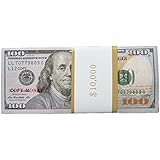 $100X100 Pcs Total $10,000 Dollar COPY MONEY Magic Props Money US Currency Props Advertising &amp; Novelty Real Looking Copy Double-Sided Printing Movie,TV,MV,Videos magic stage performance