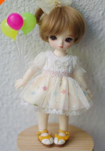 Amazon Bjd人形用服 ドール衣装 人形変装 仮装専用 可愛い 洋服 ワンピース 1 8分 1 6 1 4用 1 8分 黄 おもちゃ雑貨 手品 ホビー