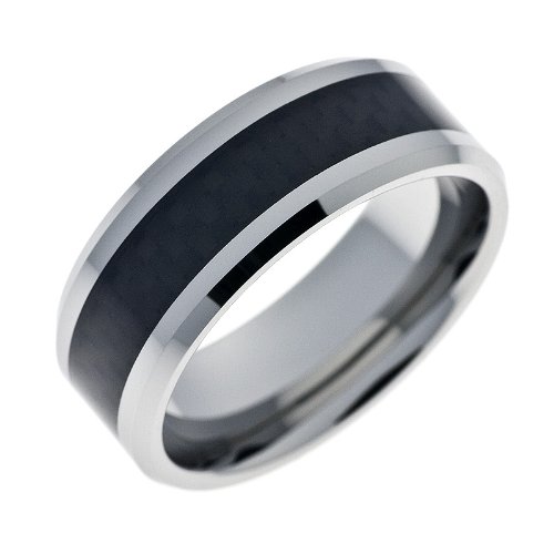 Schumann Design Ehering / Trauring / Partnerring core.wolfram Wolframring mit Carbon Einlage schwarz  TW015.01.60