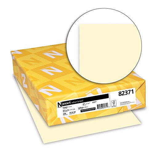 Exact Vellum Bristol, 8.5" x 11", 67 lb/147 GSM, Cream, 250 Sheets