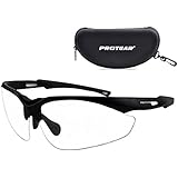 Military Ballistic Standard Safety Glasses with Case - Protective Scratch Resistant Lens Eye-wear - UV 400 Protection