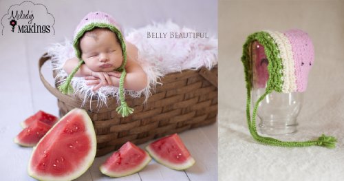 Watermelon Bonnet Crochet Pattern - 5 Sizes Included