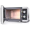 SHARP YC-MS01U-S 800W Solo Microwave Oven with 20 L Capacity, 5 Power Levels & Defrost Function – Silver