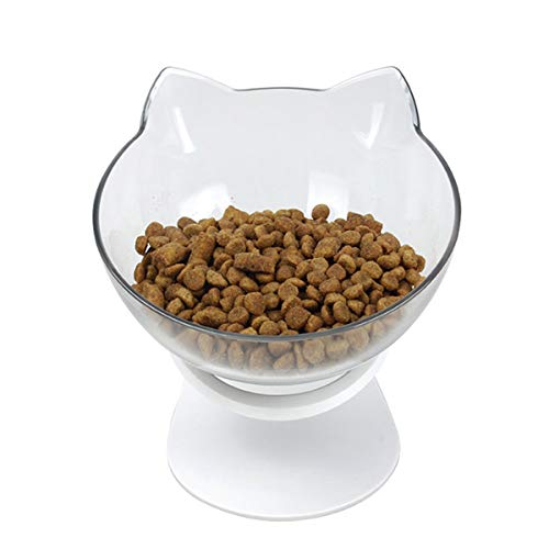 Haokaini Kattenvoerbak 15 ° Gekantelde Voerbak Voor Huisdieren Met Verhoogde Standaard Dubbele Kom Anti-Slip… - Afbeelding 4