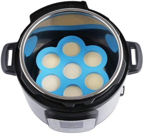 KitchenHero Silicone Egg Bites Molds for Instant Pot Accessories - Fits Instant Pot 5,6,8 qt Pressure Cooker, Baby Food Freezer Tray Food Storage Container with Lid, Reusable Storage Container (Blue)