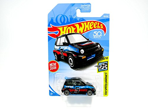Hot Wheels 2018 50th Anniversary HW Speed Graphics '85 Honda City Turbo II 190/365, Black