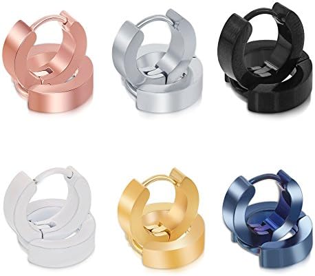 Jewelry Stainless Steel Mens Womens Girls Small Hoop Earrings Huggie Ear Piercings
