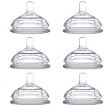 Comotomo Replacement Silicone Nipples, Fast Flow - 6 Pack