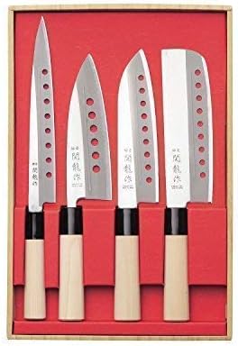 Juego de cuchillos profesionales japoneses de acero inoxidable, mango