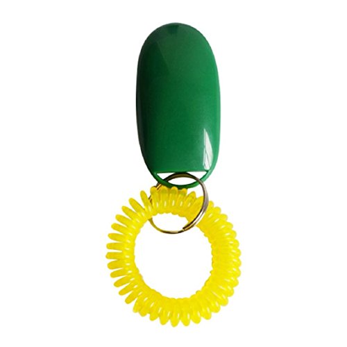 Naladoo Button Training Clicker With Wrist Strap Band Training Clickers For Dog Puppy Cat Horse Pets Dog Train Trainer Training Set Obedience Aid Fit Nicely In The Hand (K)