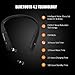 Bluetooth Headphones, RoomyRoc Wireless Neckband Headset Evoking Siri & Bixby with Retractable Earbuds, Sports Sweat-Proof Noise Cancelling Foldable Stereo Earphones with Mic (Black)thumb 3