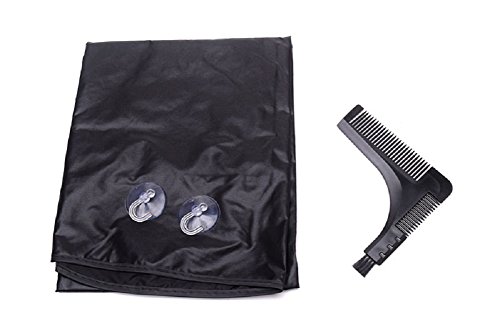 Beard catcher apron beard cape for shaving,beard styling and shaping template comb tool