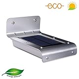 Solar Motion Sensor Lights outdoor, 16 LED Super Bright Solar Powered Wall Lights,Â IPX65 Waterproof Exterior Wireless Security Porch Lights for Patio,Deck,Yard,Garden,Path,Home,Driveway,Stairs