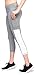 MYoga Women's Yoga Pants Workout Capri Leggings Running Tights w Side Pocket (M, Grey)