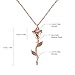 QUINBY Mothers Day Rose Flower Pendant Necklace for Women Mom Rose Gold Necklace Jewelry Gifts for Grandma Wife