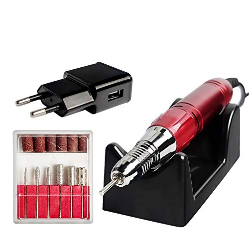 WODT Electric Nail Drill,USB Nail File Drill Machine Manicure Pedicure Drill Kit,Polishing Tools Nail Clipper Set for Acrylic Gels Callus Removal