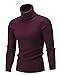 Cameinic Men's Casual Slim Fit Turtleneck Pullover Sweaters with Twist Patterned