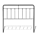 Fairfield Metal Headboard with Spindles and Castings, Dark Roast Finish, King