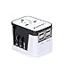 ZOPPEN International Travel Plug Adapter 4 USB Universal Outlets US/Euro/UK/IT/FR/AU/JP/CN for iPhone iPad Tablet Laptop, Built with Smart IC and Surge Protect