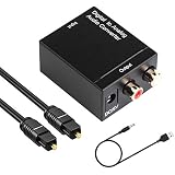 Digital to Analog Audio Converter Adapter Digital Adaptador Optic Coaxial RCA Toslink Signal to Analog Audio Converter RCA
