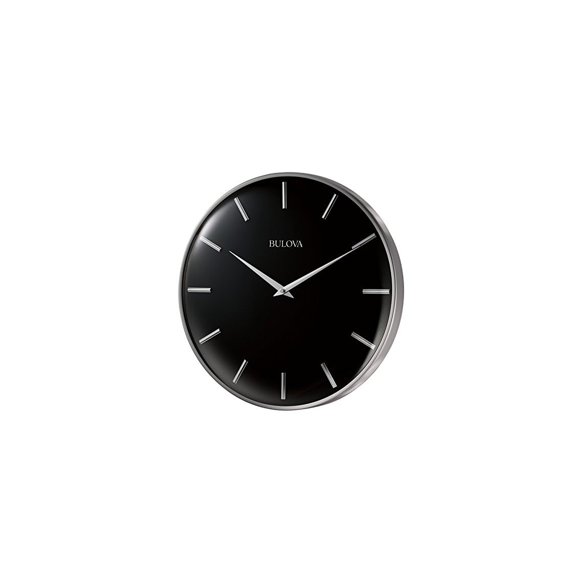 Bulova C4849 Metro Wall Clock, Satin Pewter Finish/Matte Black LAVORIST