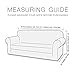 CHUN YI Stretch Loveseat Sofa Slipcover 2 Piece Sofa Cover, 2 Seater Couch Slipcover Coat Soft Washable Furniture Covers with Elastic Bottom, Checks Spandex Jacquard Fabric, Medium, Black