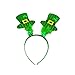St Patrick's Day Headband Reindeer Shamrock Hat Hair Hoop Headpiece for Holiday Decoration party favors (St Patrick's)