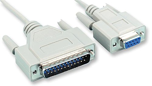 Pro Signal PS11284 9 Pin D Female to 25 Pin D Male DTE Serial Lead, 2m