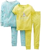 Carter's Baby Girls' 4 Piece Pant PJ Set (Baby) - Bunny