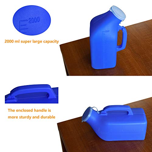 Men's urinals for Men 2000 ml Super Large Capacity Portable Male Urine